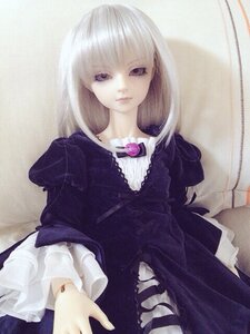 Rating: Safe Score: 0 Tags: 1girl bangs doll dress expressionless frills lips long_hair long_sleeves looking_at_viewer purple_eyes solo suigintou upper_body User: admin
