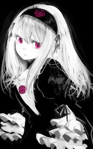 Rating: Safe Score: 0 Tags: 1girl black_background black_dress dress flower frills gothic_lolita hairband image juliet_sleeves lolita_fashion lolita_hairband long_hair long_sleeves looking_at_viewer pale_skin pink_eyes puffy_sleeves red_flower ribbon rose simple_background solo suigintou User: admin