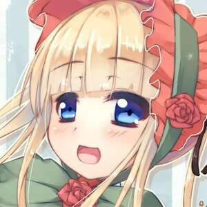 Rating: Safe Score: 0 Tags: 1girl :d blonde_hair blue_eyes blush bow dress flower hat image long_hair open_mouth pink_rose red_flower red_rose ribbon rose shinku smile solo User: admin