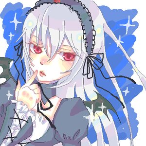 Rating: Safe Score: 0 Tags: 1girl black_ribbon dress finger_to_mouth frills hairband image long_hair long_sleeves looking_at_viewer oekaki red_eyes ribbon silver_hair solo suigintou upper_body wings User: admin