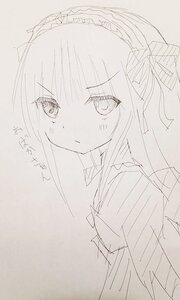Rating: Safe Score: 0 Tags: 1girl blush dress eyebrows_visible_through_hair greyscale hairband image long_hair looking_at_viewer monochrome ribbon simple_background sketch solo suigintou white_background User: admin
