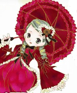 Rating: Safe Score: 0 Tags: 1girl :d blush dress drill_hair flower frills green_eyes green_hair holding holding_umbrella image kanaria long_sleeves looking_at_viewer open_mouth parasol red_umbrella rose simple_background smile solo twin_drills umbrella white_background User: admin