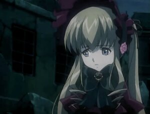 Rating: Safe Score: 0 Tags: 1girl blonde_hair bowtie dress expressionless flower image long_hair long_sleeves rose shinku solo upper_body User: admin