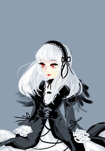 Rating: Safe Score: 0 Tags: 1girl black_dress black_ribbon dress feathers frills gothic_lolita grey_background hairband image lolita_fashion long_hair long_sleeves looking_at_viewer red_eyes ribbon simple_background solo suigintou white_hair wings User: admin