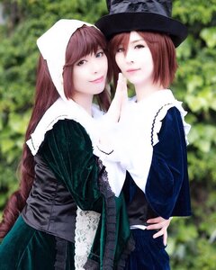 Rating: Safe Score: 0 Tags: 2girls 3d 91076 blurry blurry_background brown_hair depth_of_field dress hat lace lips long_hair long_sleeves looking_at_viewer multiple_cosplay multiple_girls outdoors photo red_hair sisters smile suiseiseki tagme User: admin