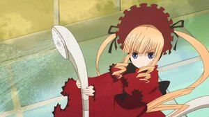 Rating: Safe Score: 0 Tags: 1girl auto_tagged blonde_hair blue_eyes bonnet bow cup dress drill_hair frills image long_hair long_sleeves looking_at_viewer red_dress shinku solo teacup twintails User: admin