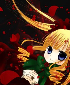 Rating: Safe Score: 0 Tags: 1girl blonde_hair blue_eyes dress drill_hair flower image long_hair long_sleeves looking_at_viewer petals red_flower ringlets rose rose_petals shinku solo twin_drills twintails upper_body User: admin