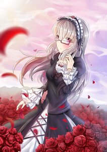Rating: Safe Score: 0 Tags: 1girl black_dress blurry blush depth_of_field dress flower frilled_sleeves frills glasses gothic_lolita hairband image lolita_fashion lolita_hairband long_hair long_sleeves petals pink_rose purple_rose red_eyes red_flower red_rose rose rose_petals silver_hair solo spider_lily suigintou thorns User: admin