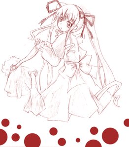 Rating: Safe Score: 0 Tags: 1girl auto_tagged blush dress full_body hair_ribbon halftone halftone_background image long_hair looking_at_viewer looking_back monochrome polka_dot polka_dot_background ribbon shinku solo striped twintails very_long_hair User: admin