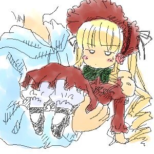 Rating: Safe Score: 0 Tags: 1girl blonde_hair blush bonnet bow bowtie dress hat image long_hair long_sleeves red_dress shinku solo upper_body very_long_hair User: admin