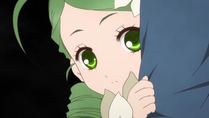 Rating: Safe Score: 0 Tags: 1girl close-up face green_eyes green_hair image kanaria long_sleeves looking_at_viewer simple_background smile solo User: admin