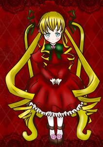 Rating: Safe Score: 0 Tags: 1girl argyle argyle_background blonde_hair blue_eyes bonnet bow bowtie checkered checkered_background checkered_floor dress drill_hair flower full_body green_bow image long_hair long_sleeves looking_at_viewer pantyhose red_dress rose shinku shoes sitting solo tile_floor tiles twintails very_long_hair white_legwear User: admin