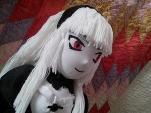 Rating: Safe Score: 0 Tags: 1girl bangs blunt_bangs closed_mouth doll hairband long_hair looking_at_viewer portrait red_eyes smile solo suigintou white_hair User: admin