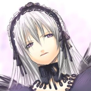 Rating: Safe Score: 0 Tags: 1girl bangs black_ribbon detached_collar hairband image long_hair looking_at_viewer lowres parted_lips purple_eyes rozen_maiden sabamu silver_hair solo suigintou User: admin