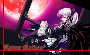 Rating: Safe Score: 0 Tags: 1girl black_dress black_wings dress frills full_body full_moon image long_hair long_sleeves moon night red_moon red_sky silver_hair sitting sky solo suigintou wings User: admin