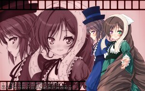 Rating: Safe Score: 0 Tags: brown_hair dress green_dress green_eyes hat heterochromia image long_hair long_sleeves multiple_girls pair red_eyes short_hair siblings sisters smile souseiseki suiseiseki top_hat twins User: admin