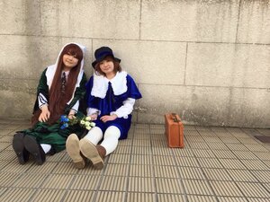 Rating: Safe Score: 0 Tags: 91076 brown_hair closed_eyes dress flower hat long_hair multiple_cosplay multiple_girls sitting tagme User: admin
