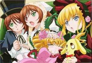 Rating: Safe Score: 0 Tags: 4girls blonde_hair bonnet bow brown_hair closed_eyes dress drill_hair flower frills green_dress green_eyes hat head_scarf heterochromia hina_ichigo image long_hair long_sleeves looking_at_viewer multiple multiple_girls open_mouth pink_bow red_eyes rose shinku siblings sisters souseiseki suiseiseki tagme top_hat twins twintails User: admin