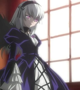 Rating: Safe Score: 0 Tags: 1girl black_dress blurry closed_mouth cross-laced_clothes dress frills hairband image indoors juliet_sleeves long_sleeves looking_at_viewer pink_eyes puffy_sleeves silver_hair solo suigintou window wings User: admin