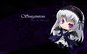 Rating: Safe Score: 0 Tags: 1girl chibi dress flower frills hairband image long_hair long_sleeves rose silver_hair smile solo star_(symbol) starry_background suigintou wings User: admin