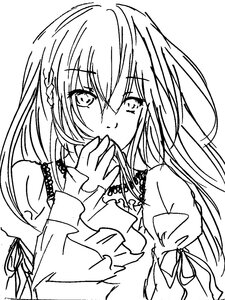 Rating: Safe Score: 0 Tags: 1girl bangs blush closed_mouth dress eyebrows_visible_through_hair greyscale hair_between_eyes image juliet_sleeves long_hair long_sleeves looking_at_viewer monochrome puffy_sleeves simple_background smile solo suigintou upper_body white_background User: admin