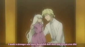 Rating: Safe Score: 0 Tags: 1boy 1girl barasuishou blonde_hair closed_eyes dress image long_hair long_sleeves pink_dress solo standing very_long_hair white_hair User: admin