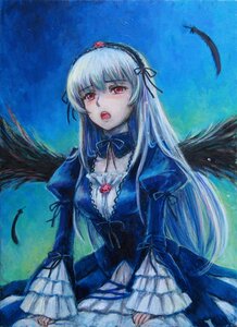 Rating: Safe Score: 0 Tags: 1girl black_wings commentary_request detached_collar dress feathered_wings feathers flower frilled_sleeves frills hairband highres image juliet_sleeves long_hair long_sleeves looking_at_viewer md5_mismatch night oil_painting_(medium) open_mouth painting_(medium) puffy_sleeves red_eyes resolution_mismatch ribbon rose rozen_maiden silver_hair sky solo source_smaller suigintou tafuto tears traditional_media very_long_hair watercolor_(medium) white_hair wings User: admin