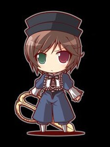 Rating: Safe Score: 0 Tags: 1girl blue_dress brown_hair chibi dress full_body green_eyes hat heterochromia image long_sleeves looking_at_viewer red_eyes short_hair solo souseiseki standing white_legwear User: admin