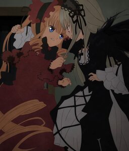 Rating: Safe Score: 0 Tags: 2girls auto_tagged black_wings blonde_hair blue_eyes bow dress drill_hair duel eye_contact flower frills hairband image long_hair long_sleeves looking_at_another multiple_girls pair red_dress rose shinku silver_hair suigintou teeth very_long_hair wings User: admin