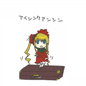 Rating: Safe Score: 0 Tags: 1girl blonde_hair blue_eyes bonnet box dress full_body image long_hair long_sleeves red_dress shinku simple_background solo standing twintails very_long_hair white_background User: admin