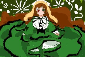 Rating: Safe Score: 0 Tags: 1girl brown_hair dress frills green_dress heterochromia image long_hair long_sleeves looking_at_viewer red_eyes smile solo suiseiseki very_long_hair watering_can User: admin