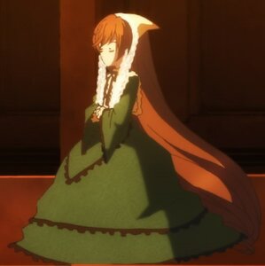 Rating: Safe Score: 0 Tags: 1girl brown_hair closed_eyes dress full_body green_dress head_scarf image long_hair long_sleeves solo standing suiseiseki very_long_hair User: admin
