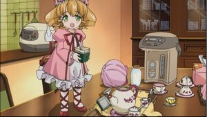 Rating: Safe Score: 0 Tags: 1girl :d book bow chair cup dress green_eyes hat hina_ichigo hinaichigo image indoors mug open_mouth pink_bow pink_dress short_hair smile solo standing table teacup teapot User: admin