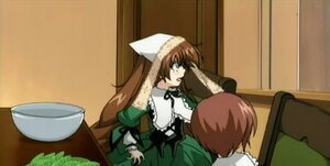 Rating: Safe Score: 0 Tags: apron brown_hair dress green_dress head_scarf image long_hair long_sleeves multiple_girls pair souseiseki suiseiseki very_long_hair User: admin