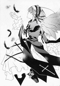 Rating: Safe Score: 0 Tags: 1girl bird black_feathers doujinshi doujinshi_#37 dress feathered_wings feathers flower frilled_sleeves frills full_body greyscale hairband image long_hair long_sleeves monochrome multiple possible_duplicate profile ribbon rose solo suigintou very_long_hair wings User: admin