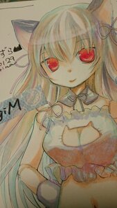 Rating: Safe Score: 0 Tags: 1girl animal_ears cat_ears choker cleavage_cutout frills gloves image long_hair looking_at_viewer marker_(medium) navel photo pink_hair red_eyes ribbon smile solo suigintou traditional_media watercolor_(medium) User: admin