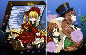 Rating: Safe Score: 0 Tags: 3girls blonde_hair blue_eyes bonnet bow brown_hair dress flower green_dress hat head_scarf image long_hair long_sleeves looking_at_viewer multiple multiple_girls petals pink_flower red_dress rose shinku siblings sitting souseiseki suiseiseki tagme twintails very_long_hair User: admin