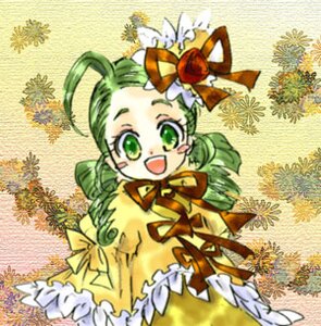 Rating: Safe Score: 0 Tags: 1girl :d bow dress frills full_body green_eyes green_hair hat image kanaria long_hair long_sleeves open_mouth smile solo standing User: admin