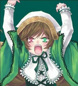 Rating: Safe Score: 0 Tags: 1girl bangs black_ribbon brown_hair dress frills green_dress green_eyes heterochromia image long_sleeves looking_at_viewer open_mouth red_eyes ribbon simple_background solo suiseiseki upper_body User: admin