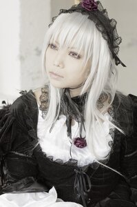 Rating: Safe Score: 0 Tags: 1girl black_dress closed_mouth dress flower gothic_lolita hairband lace lips lolita_fashion lolita_hairband long_hair rose silver_hair solo suigintou upper_body User: admin
