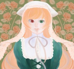 Rating: Safe Score: 0 Tags: 1girl black_ribbon flower frills green_dress green_eyes hat heterochromia image lips long_hair long_sleeves looking_at_viewer pink_flower pink_rose red_eyes red_flower red_rose ribbon rose solo suiseiseki upper_body User: admin