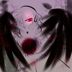 Rating: Safe Score: 0 Tags: 1girl blood blood_on_face blood_splatter eyebrows_visible_through_hair image looking_at_viewer monochrome red_eyes solo suigintou User: admin