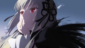 Rating: Safe Score: 0 Tags: 1girl auto_tagged bangs black_ribbon closed_mouth cloud day dress frills hairband image long_hair long_sleeves outdoors red_eyes ribbon sky smile solo suigintou User: admin