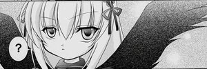 Rating: Safe Score: 0 Tags: 1girl ? greyscale hair_ribbon hairband image looking_at_viewer monochrome ribbon solo spoken_question_mark suigintou User: admin