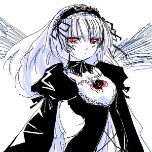Rating: Safe Score: 0 Tags: 1girl breasts closed_mouth dress frills hairband image lolita_fashion lolita_hairband long_hair long_sleeves looking_at_viewer oekaki puffy_sleeves red_eyes smile solo suigintou upper_body white_background wings User: admin
