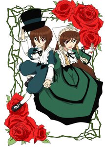 Rating: Safe Score: 0 Tags: 2girls brown_hair dress flower green_dress hat heterochromia holding_hands image long_hair long_sleeves multiple_girls open_mouth pair pink_rose red_eyes red_flower red_rose rose short_hair siblings sisters smile souseiseki suiseiseki thorns top_hat twins vines watering_can white_background yellow_rose User: admin