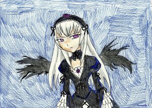 Rating: Safe Score: 0 Tags: 1girl auto_tagged black_wings detached_collar dress feathers flower frilled_sleeves frills hairband image long_hair long_sleeves looking_at_viewer pink_eyes puffy_sleeves silver_hair solo suigintou wings User: admin