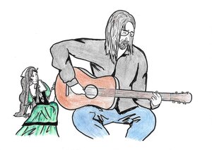 Rating: Safe Score: 0 Tags: 1boy 1girl acoustic_guitar bass_guitar beard bow_(instrument) electric_guitar facial_hair guitar holding_instrument instrument long_hair long_sleeves lute_(instrument) monochrome music mustache pants piano playing_instrument plectrum sitting violin User: admin