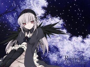 Rating: Safe Score: 0 Tags: 1girl black_dress black_wings dress flower frills hairband image long_hair long_sleeves looking_at_viewer night night_sky red_eyes silver_hair sky solo star_(sky) starry_sky suigintou wings User: admin