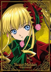 Rating: Safe Score: 0 Tags: 1girl artist_request bangs blonde_hair blue_eyes bonnet bow copyright_name expressionless flower frills green_bow image long_hair looking_at_viewer pink_flower pink_rose red_rose rose rozen_maiden shinku sidelocks solo twintails upper_body yellow_background User: admin